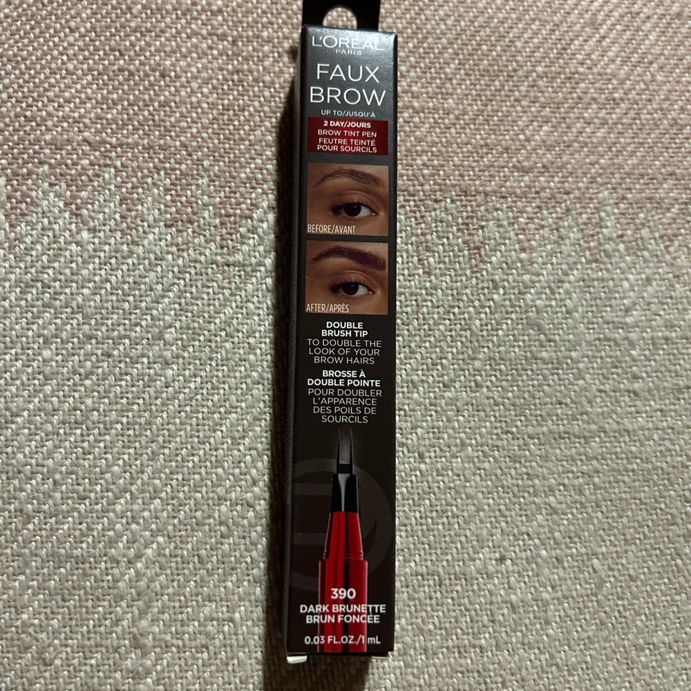 L'Oreal Faux Brow Double Brush Tip Brow Tint 390 Dark Brunette